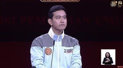 Gibran Rakabuming Dorong RUU Masyarakat Hukum Adat di Debat Keempat Pilpres 2024 (Foto: CNBC)