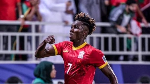 Joel Kojo, Pemain Kyrgistan Loloskan Timnas Indonesia ke Babak 16 Besar Piala Asia 2023 (Foto: instagram/kojo_joel_10)