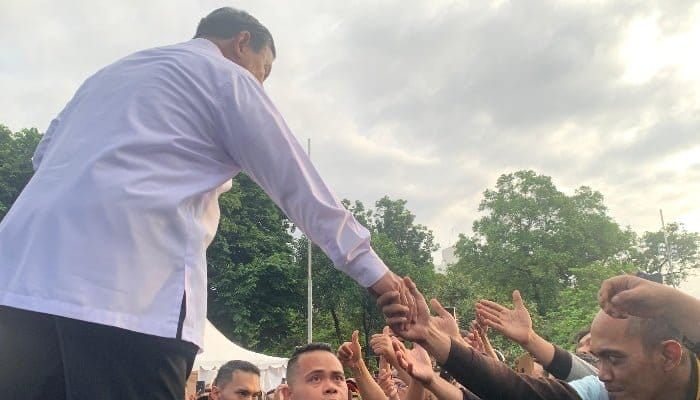 Hadir di Acara Komunitas Ojol, Prabowo: Pilih Sesuai Hati Nuranimu