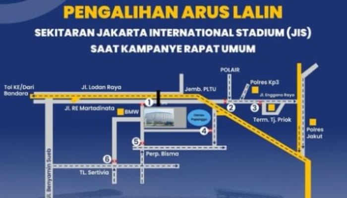 Daftar Rekayasa Lalu Lintas yang Diterapkan saat Kampanye Akbar di JIS dan GBK