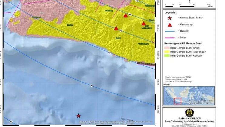 Guncangan gempa berkekuatan M6,5 menggetarkan Garut, Jawa Barat pada pukul 23.29 WIB, Sabtu, 27 April 2024, yang dirasakan di berbagai wilayah Indonesia akibat gempa Garut.