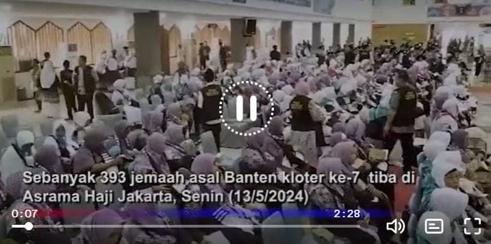 Jemaah Haji Asal Banten tiba di Asrama Haji.