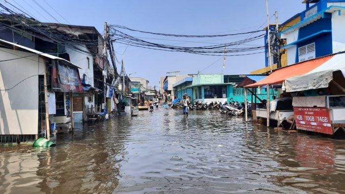 banjir rob di muara angke