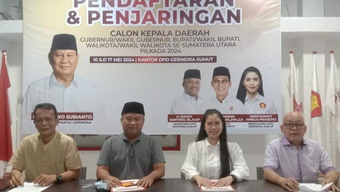 Foto: Sugiat Santoso Ditunjuk jadi Ketua Penjaringan Cagub Sumut 2024 (Dokumentasi: Gerindra Sumut)