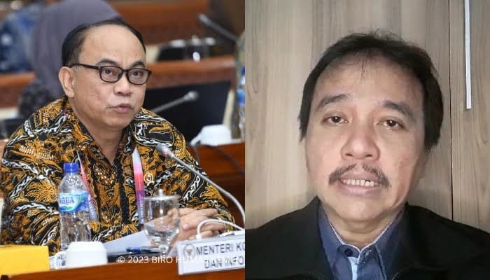 Menteri Komunikasi dan Informatika (Menkominfo) Budi Arie Setiadi hadir dalam rapat kerja DPR RI. (Foto: Menkominfo Budi Arie dan Pemerhati Telematika, Multimedia, AI & OCB Independen Roy Suryo)