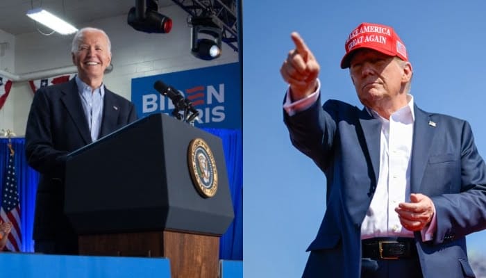 Reaksi Donald Trump atas Joe Biden putuskan undur dari capres AS. (Foto: Joe Biden dan Donald Trump)