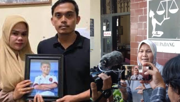 Kasus Kematian Afif Maulana, LBH Padang Ungkap 8 Poin Hasil Investigasi. (Foto: Keluarga Afif Maulana dan Direktur LBH Padang Indira Suryani)