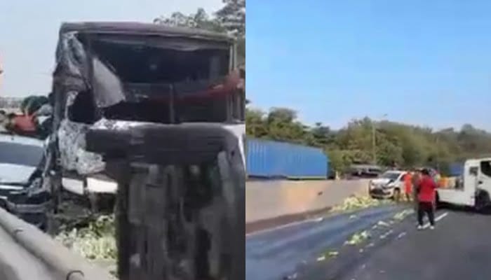 Bus Primajasa Tabrak 8 Kendaraan di Tol Cipularang, Bikin Lalu Lintas Macet Panjang