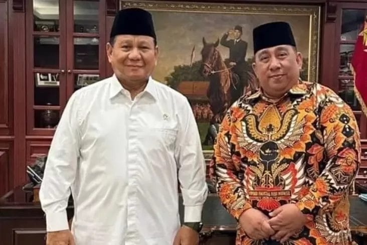 Foto: Menteri Pertahanan Prabowo Subianto bersama Ketua Umum Dewan Pimpinan Pusat (DPP) BKPRMI Said Aldi Al Idrus (Dok: Ist)