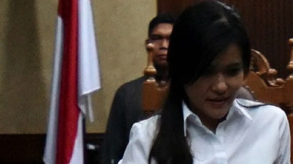 Jessica Wongso, yang dihukum 20 tahun penjara atas kematian Wayan Mirna Salihin.