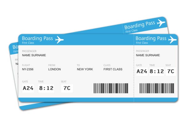 Flight tickets travel vacation boarding journey