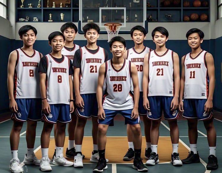 Anak basket di sekolah selalu menjadi idola. (Foto: AI)