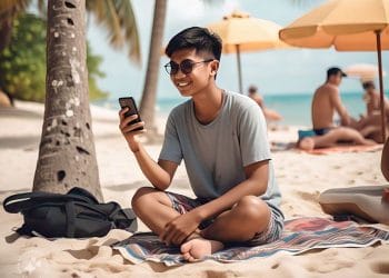 Liburan ke pantai terdekat bisa jadi salah satu destinasi yang ramah di kantong remaja. (Foto: AI)