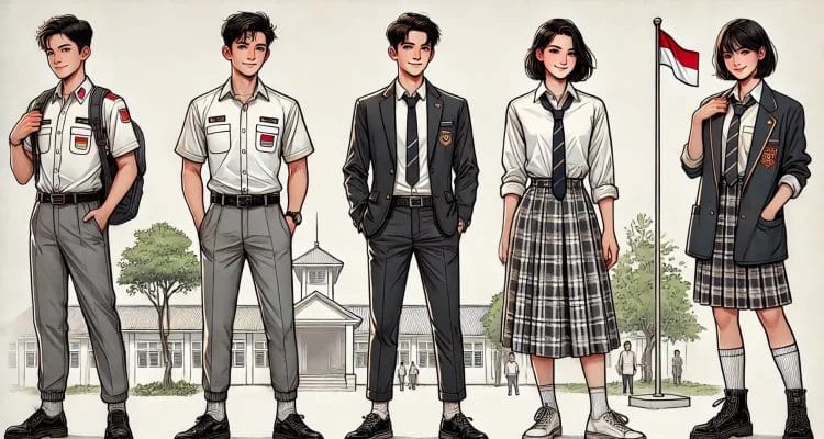 Ilustrasi perbedaan gaya anak SMA Negeri dan SMA Swasta. (Foto: AI)