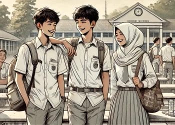 Ilustrasi persahabatan anak SMA. (Foto: AI)